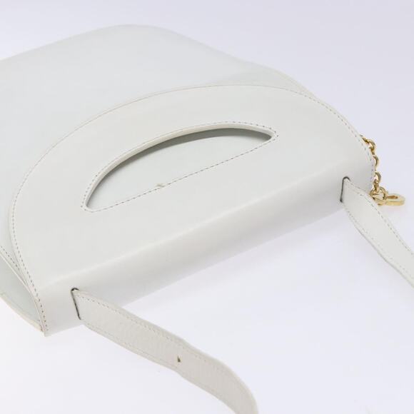 CELINE Shoulder Bag Leather Gold White - Picture 6 of 13